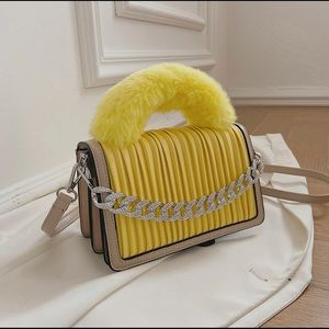 Let Me Tell You Plush Handle Handbag